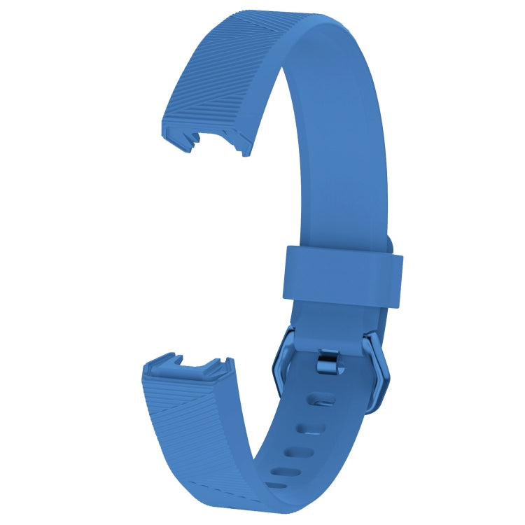 Solid Color Silicone Watch Band for FITBIT Alta / HR, Size: L(Turkish Blue) - Watch Bands by buy2fix | Online Shopping UK | buy2fix