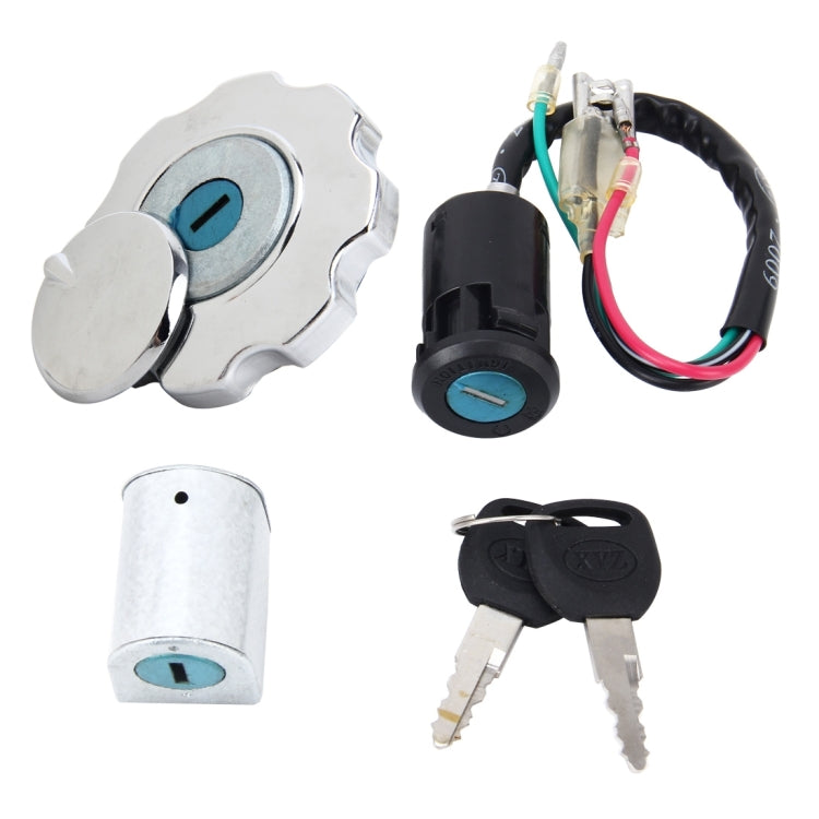 Motorcycle Fuel Tank Lock Electric Door Lock Head Lock Set with Two Universal Keys for XF125 - Theft Protection by buy2fix | Online Shopping UK | buy2fix