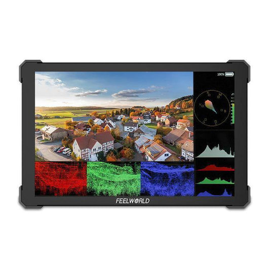 FEELWORLD T10 10.1 inch Aluminium DSLR Camera Field Monitor Touch Screen 4K HDMI Monitor (Black) - On-camera Monitors by FEELWORLD | Online Shopping UK | buy2fix