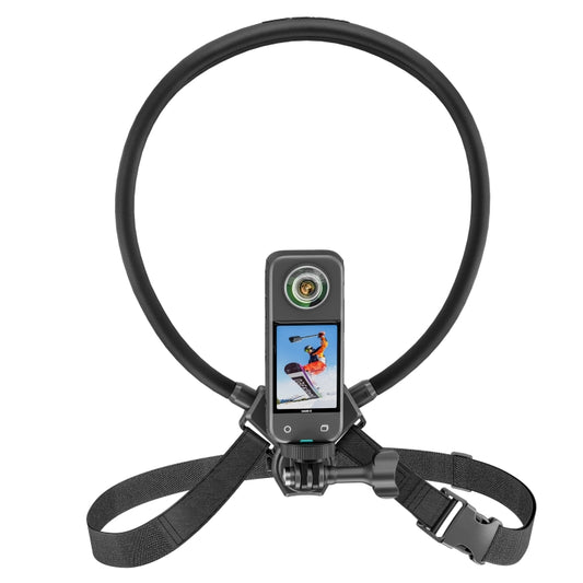 STARTRC Lazy Adjustable Neck Vlog FPV POV Bracket with Chest Strap for DJI / GoPro / Insta360 Action Cameras / Smartphones (Black) - Holder by STARTRC | Online Shopping UK | buy2fix