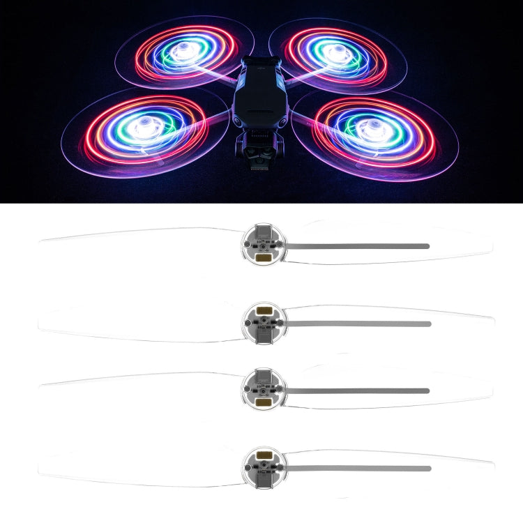 For DJI Mavic 3 Pro STARTRC 2 Pairs Color LED Flash Lamp Low Noise Propellers (Transparent) - DIY Propeller by STARTRC | Online Shopping UK | buy2fix