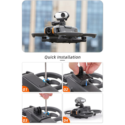 For DJI Avata 2 Sunnylife Action Camera Holder Mount Drone Light Bracket (Black) -  by Sunnylife | Online Shopping UK | buy2fix