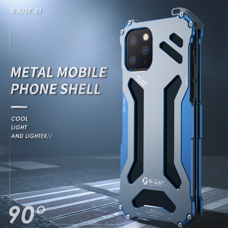 For iPhone 11 Pro R-JUST Shockproof Dustproof Armor Metal Protective Case(Blue) - iPhone 11 Pro Cases by R-JUST | Online Shopping UK | buy2fix