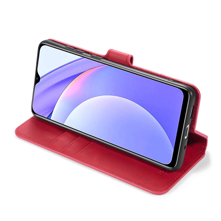 For Xiaomi Redmi Note 9 4G DG.MING Retro Oil Side Horizontal Flip Leather Case with Holder & Card Slots & Wallet(Red) - Xiaomi Cases by DG.MING | Online Shopping UK | buy2fix