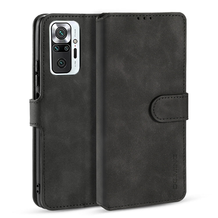 For Xiaomi Redmi Note 10 Pro DG.MING Retro Oil Side Horizontal Flip Leather Case with Holder & Card Slots & Wallet(Black) - Xiaomi Cases by DG.MING | Online Shopping UK | buy2fix