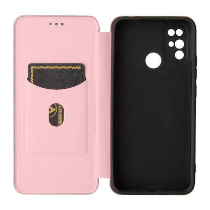 For Doogee X96 Pro Carbon Fiber Texture Horizontal Flip TPU + PC + PU Leather Case with Card Slot(Pink) - More Brand by buy2fix | Online Shopping UK | buy2fix