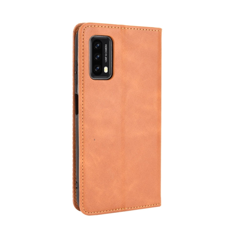 For Blackview A90 Magnetic Buckle Retro Crazy Horse Texture Horizontal Flip Leather Case with Holder & Card Slots & Photo Frame(Brown) - More Brand by buy2fix | Online Shopping UK | buy2fix