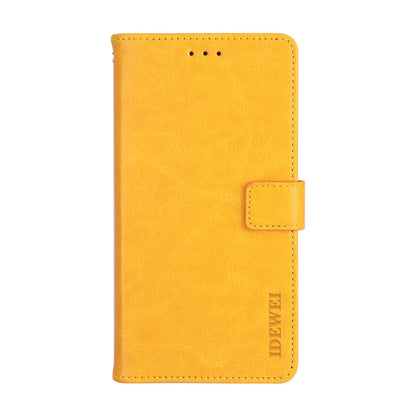 For Motorola Moto G Stylus 5G idewei Crazy Horse Texture Horizontal Flip Leather Case with Holder & Card Slots & Wallet(Yellow) - Motorola Cases by idewei | Online Shopping UK | buy2fix
