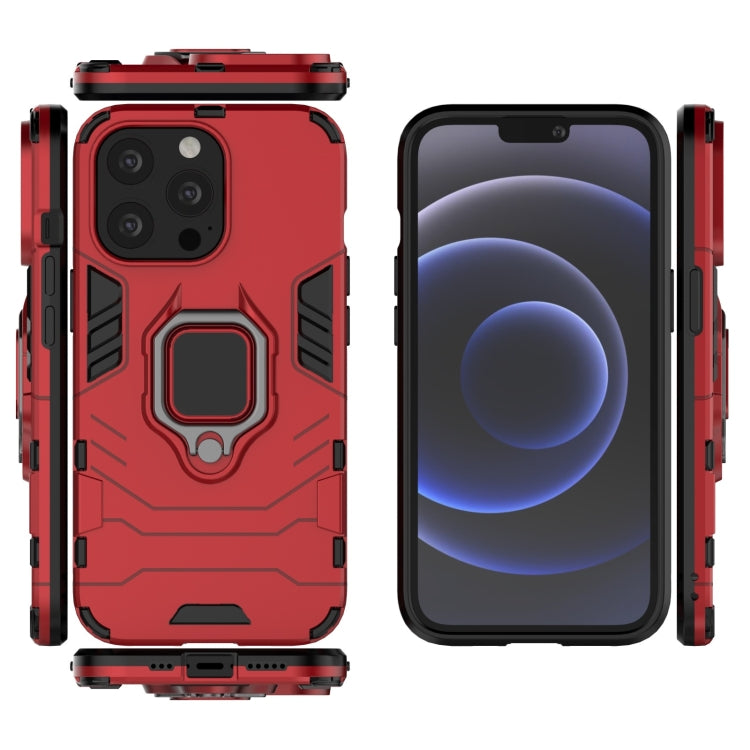 For iPhone 13 Pro Shockproof PC + TPU Protective Case with Magnetic Ring Holder (Red) - iPhone 13 Pro Cases by buy2fix | Online Shopping UK | buy2fix