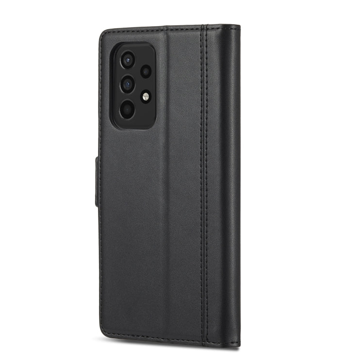 For Samsung Galaxy A72 5G / 4G LC.IMEEKE Magnetic Buckle PU + TPU Horizontal Flip Leather Case with Holder & Card Slots & Wallet(Black) - Galaxy Phone Cases by LC.IMEEKE | Online Shopping UK | buy2fix