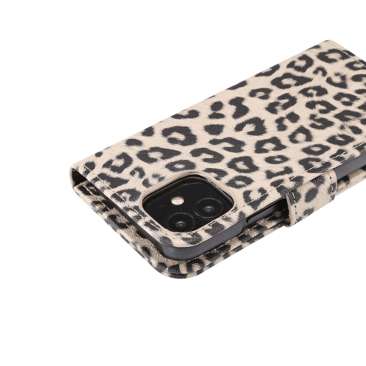 For iPhone 13 mini Leopard Pattern Horizontal Flip PC + PU Leather Case with Holder & Card Slots & Wallet (Brown) - iPhone 13 mini Cases by buy2fix | Online Shopping UK | buy2fix