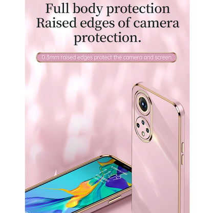 For Honor 50 XINLI Straight 6D Plating Gold Edge TPU Shockproof Case(White) - Honor Cases by XINLI | Online Shopping UK | buy2fix