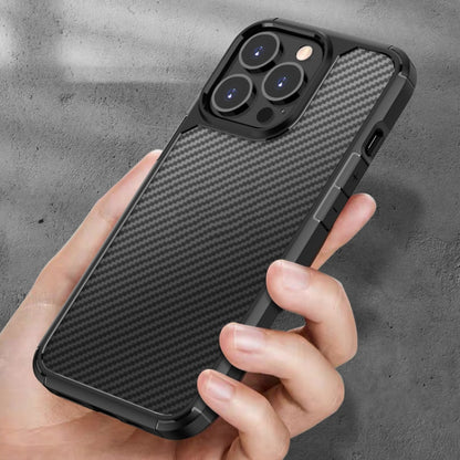 For iPhone 13 Pro Max Pioneer Carbon Fiber Texture Shockproof TPU + PC Case (Blue) - iPhone 13 Pro Max Cases by buy2fix | Online Shopping UK | buy2fix