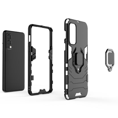 For OnePlus Nord 2 5G PC + TPU Shockproof Protective Case with Magnetic Ring Holder(Navy Blue) - OnePlus Cases by buy2fix | Online Shopping UK | buy2fix