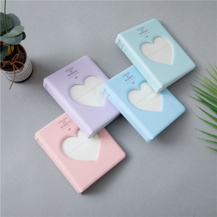 Hollow Heart 64 Pockets Photo Book Album Name Card Holder for Fujifilm Instax Mini 8 /7s /70 /25 /50s /90(Sky Blue) - Photo Albums & Photo Frames by buy2fix | Online Shopping UK | buy2fix