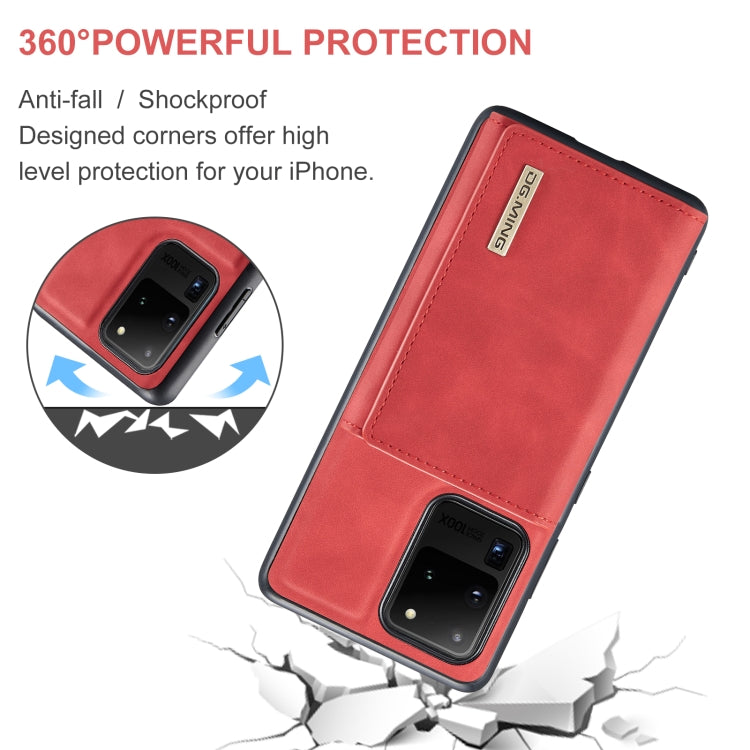 For Samsung Galaxy S20 Ultra DG.MING M1 Series 3-Fold Multi Card Wallet  Back Cover Shockproof Case with Holder Function(Red) - Galaxy Phone Cases by DG.MING | Online Shopping UK | buy2fix