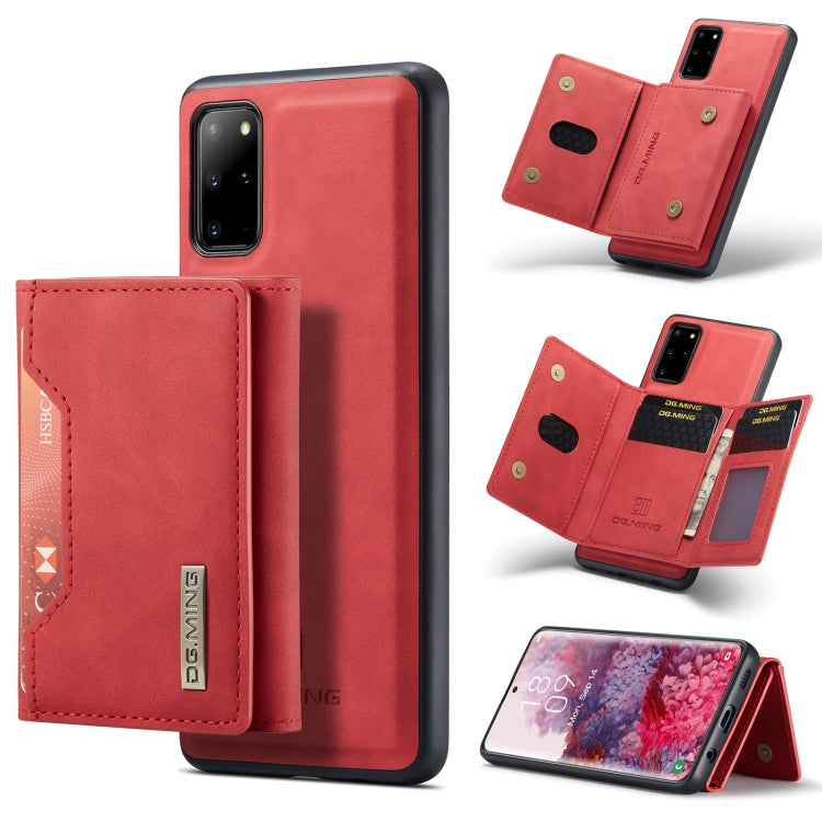 For Samsung Galaxy S20+ DG.MING M2 Series 3-Fold Multi Card Bag Back Cover Shockproof Case with Wallet & Holder Function(Red) - Galaxy Phone Cases by DG.MING | Online Shopping UK | buy2fix