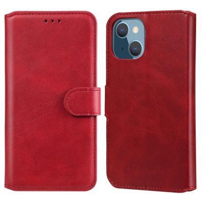 For iPhone 13 mini Classic Calf Texture PU + TPU Horizontal Flip Leather Case with Holder & Card Slots & Wallet (Red) - iPhone 13 mini Cases by buy2fix | Online Shopping UK | buy2fix