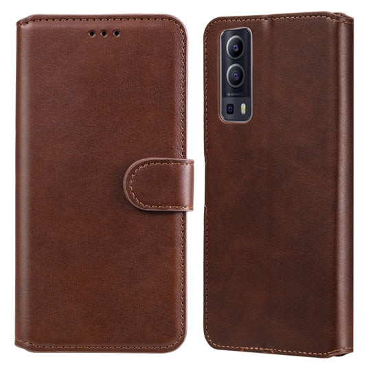 Classic Calf Texture PU + TPU Horizontal Flip Leather Case with Holder & Card Slots & Wallet For vivo Y72 5G(Brown) - vivo Cases by buy2fix | Online Shopping UK | buy2fix