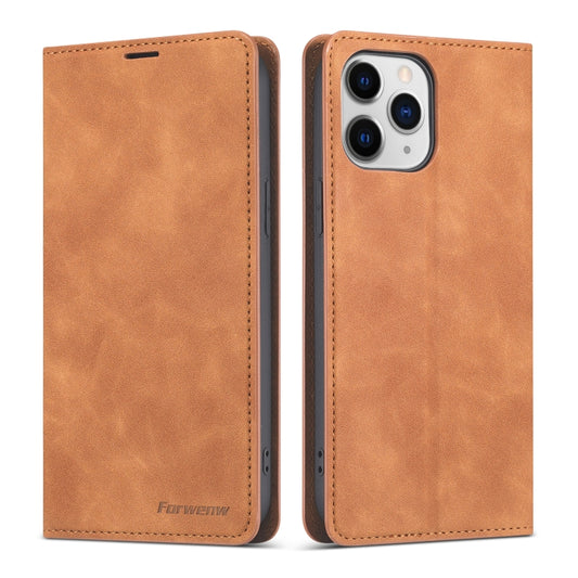 For iPhone 13 Pro Forwenw Dream Series Magnetic Oil Edge Horizontal Flip Leather Case with Holder & Card Slot & Photo Frame & Wallet (Brown) - iPhone 13 Pro Cases by Forwenw | Online Shopping UK | buy2fix