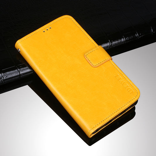 idewei Crazy Horse Texture Horizontal Flip Leather Case with Holder & Card Slots & Wallet For Huawei P50 Pro(Yellow) - Huawei Cases by idewei | Online Shopping UK | buy2fix