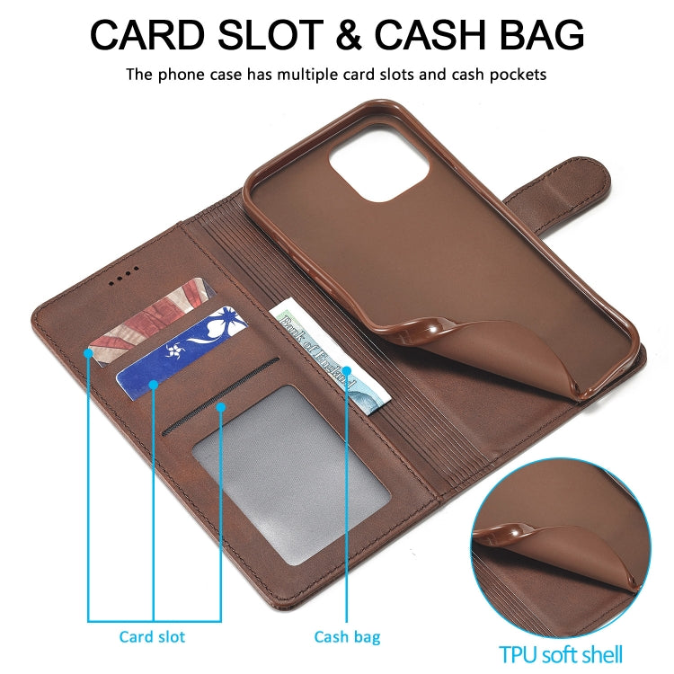 For iPhone 13 mini LC.IMEEKE Calf Texture Horizontal Flip Leather Case with Holder & Card Slots & Wallet (Brown) - iPhone 13 mini Cases by LC.IMEEKE | Online Shopping UK | buy2fix