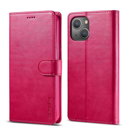 For iPhone 13 LC.IMEEKE Calf Texture Horizontal Flip Leather Case with Holder & Card Slots & Wallet(Red) - iPhone 13 Cases by LC.IMEEKE | Online Shopping UK | buy2fix