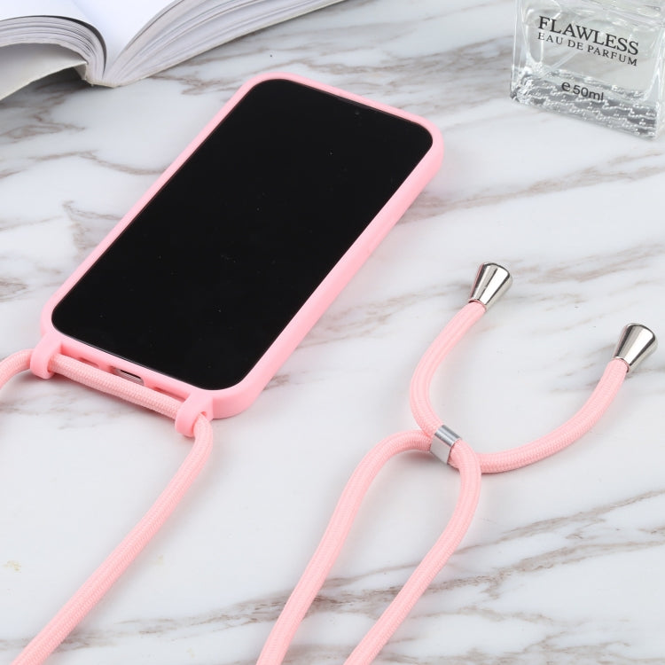 For iPhone 13 Pro Max Candy Colors TPU Protective Case with Lanyard (Pink) - iPhone 13 Pro Max Cases by buy2fix | Online Shopping UK | buy2fix