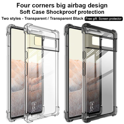 For Google Pixel 6 Pro IMAK All-inclusive Shockproof Airbag TPU Case with Screen Protector(Transparent Black) - Google Cases by imak | Online Shopping UK | buy2fix