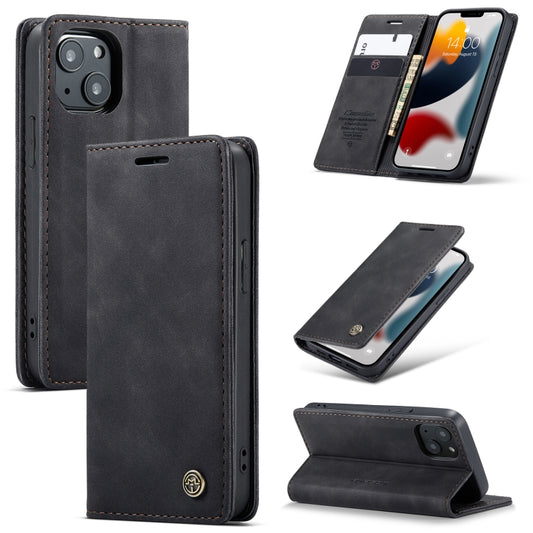 For iPhone 13 mini CaseMe-013 Multifunctional Retro Frosted Horizontal Flip Leather Case with Card Slot & Holder & Wallet (Black) - iPhone 13 mini Cases by CaseMe | Online Shopping UK | buy2fix