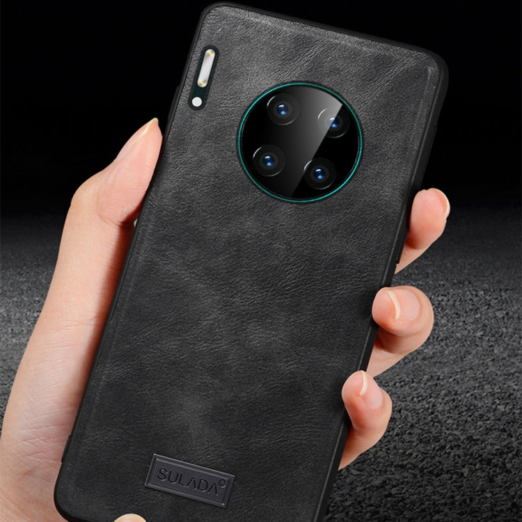 For Huawei Mate 30 Pro SULADA Shockproof TPU + Handmade Leather Protective Case(Black) - Huawei Cases by SULADA | Online Shopping UK | buy2fix