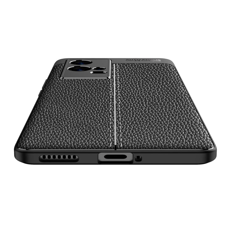 For vivo iQOO 8 Pro Litchi Texture TPU Shockproof Case(Black) - vivo Cases by buy2fix | Online Shopping UK | buy2fix