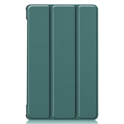 For Lenovo Tab M8 3rd Gen Custer Texture Horizontal Flip Leather Case with Three-folding Holder(Dark Green) - Lenovo by buy2fix | Online Shopping UK | buy2fix