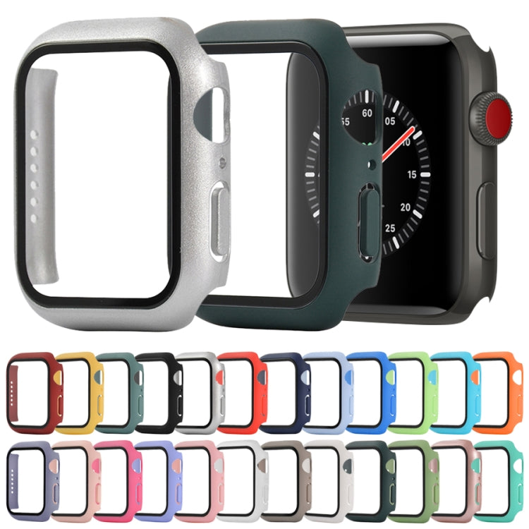 Shockproof PC+Tempered Glass Protective Case with Packed Carton For Apple Watch Series 3 & 2 & 1 42mm(Black) - Watch Cases by buy2fix | Online Shopping UK | buy2fix