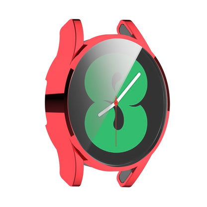 For Samung Galaxy Watch4 44mm Full Coverage TPU Electroplating Protective Case Cover(Red) - Watch Cases by buy2fix | Online Shopping UK | buy2fix