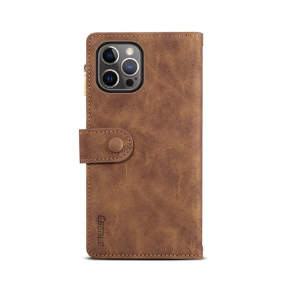 Retro Frosted Horizontal Flip Leather Case with Holder & Card Slot & Wallet & Zipper Pocket & Lanyard For iPhone 11 Pro Max(Brown) - iPhone 11 Pro Max Cases by buy2fix | Online Shopping UK | buy2fix