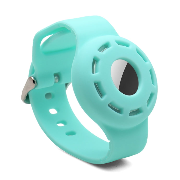 Anti-scratch Shockproof Silicone Bracelet Strap Protective Cover Case For AirTag(Mint Blue) - Watch Strap Series by buy2fix | Online Shopping UK | buy2fix