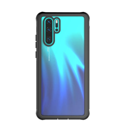 For Huawei P30 Pro Waterproof Dustproof Shockproof Transparent Acrylic Protective Case(Black) - Huawei Cases by buy2fix | Online Shopping UK | buy2fix