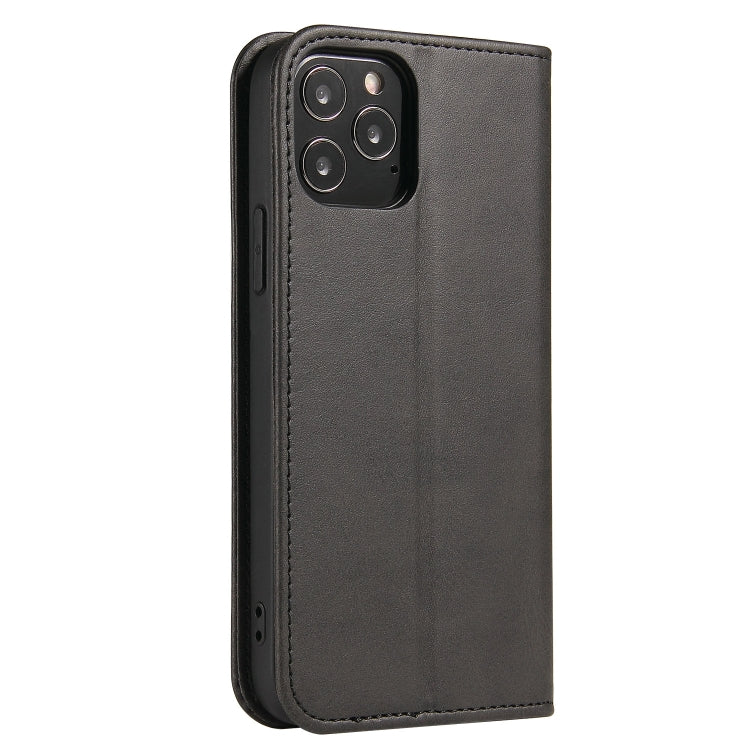 For iPhone 13 Calf Texture Magnetic Horizontal Flip Leather Case with Holder & Card Slots & Wallet(Black) - iPhone 13 Cases by buy2fix | Online Shopping UK | buy2fix