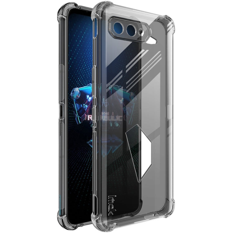 For Asus ROG Phone 5 / 5s IMAK All Coverage Shockproof Airbag TPU Case with Screen Protector(Transparent Black) - ASUS Cases by imak | Online Shopping UK | buy2fix