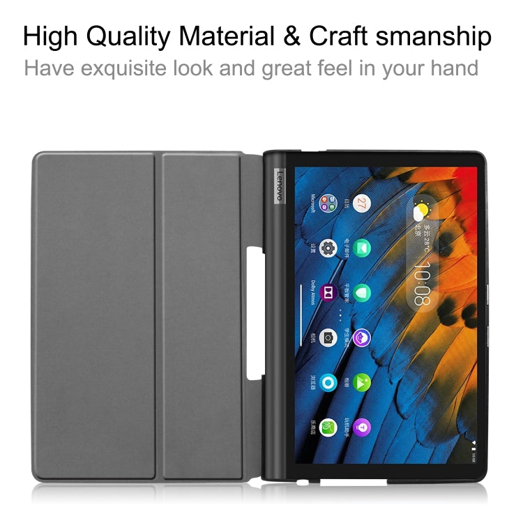 For Lenovo Yoga Smart Tab Color Drawing Pattern Horizontal Flip Leather Case with Two-folding Holder(Starry Sky) - Lenovo by buy2fix | Online Shopping UK | buy2fix