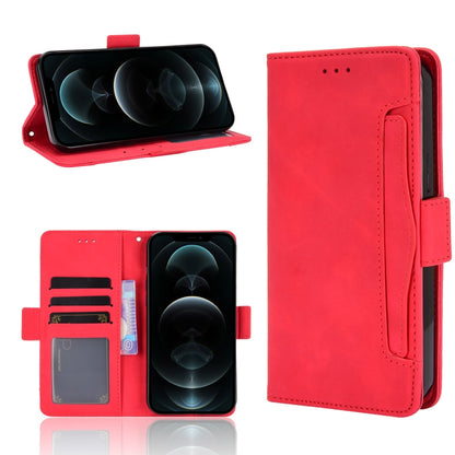 For iPhone 13 Pro Skin Feel Calf Pattern Horizontal Flip Leather Case with Holder & Card Slots & Photo Frame (Red) - iPhone 13 Pro Cases by buy2fix | Online Shopping UK | buy2fix