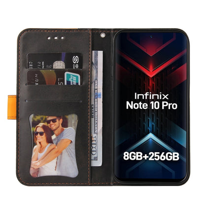 For Infinix Note 10 Pro / 10 Pro NFC Business Stitching-Color Horizontal Flip PU Leather Case with Holder & Card Slots & Photo Frame(Orange) - Infinix Cases by buy2fix | Online Shopping UK | buy2fix