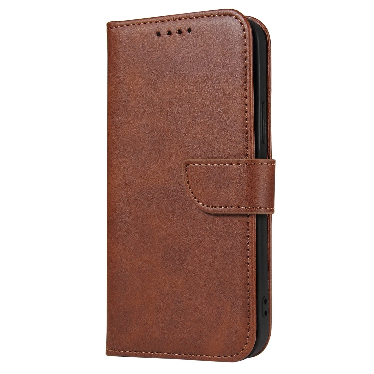 For iPhone 12 / 12 Pro Calf Texture Buckle Horizontal Flip Leather Case with Holder & Card Slots & Wallet(Brown) - iPhone 12 / 12 Pro Cases by buy2fix | Online Shopping UK | buy2fix