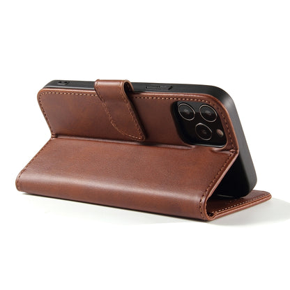 For iPhone 12 / 12 Pro Calf Texture Buckle Horizontal Flip Leather Case with Holder & Card Slots & Wallet(Brown) - iPhone 12 / 12 Pro Cases by buy2fix | Online Shopping UK | buy2fix