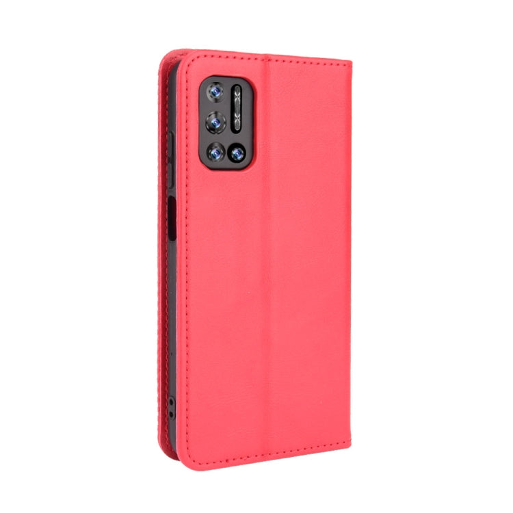 For Doogee N40 Pro Magnetic Buckle Retro Pattern Horizontal Flip Leather Case with Holder & Card Slot & Wallet(Red) - More Brand by buy2fix | Online Shopping UK | buy2fix