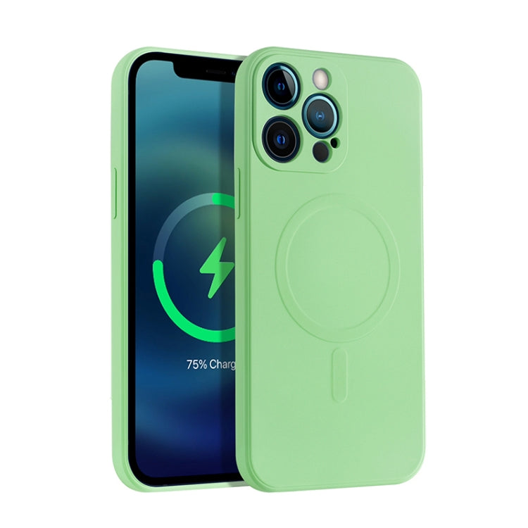 For iPhone 13 Pro Liquid Silicone Full Coverage Shockproof Magsafe Case (Green) - iPhone 13 Pro Cases by buy2fix | Online Shopping UK | buy2fix