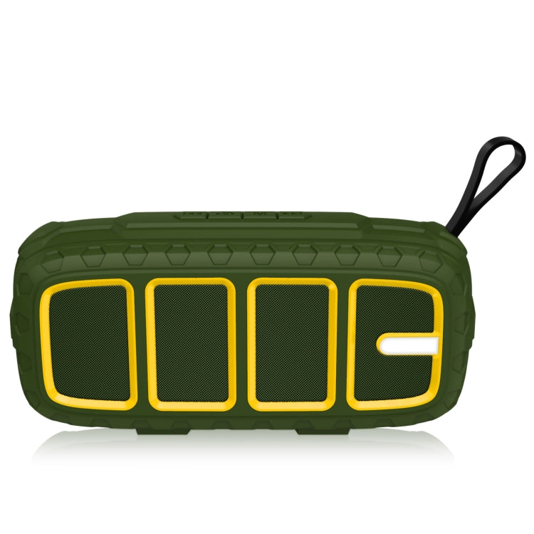 NewRixing NR-5018 Outdoor Portable Bluetooth Speaker, Support Hands-free Call / TF Card / FM / U Disk(Green+Yellow) - Desktop Speaker by NewRixing | Online Shopping UK | buy2fix