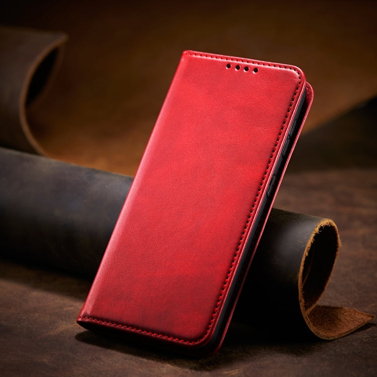 For LG V40 ThinQ Calf Texture Magnetic Horizontal Flip Leather Case with Holder & Card Slots & Wallet(Red) - LG by buy2fix | Online Shopping UK | buy2fix