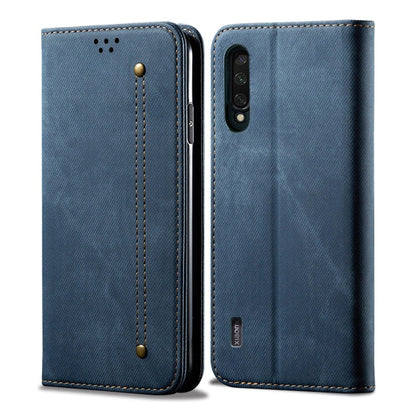 For Xiaomi Mi CC9 / Mi 9 Lite Denim Texture Casual Style Horizontal Flip Leather Case with Holder & Card Slots & Wallet(Blue) - Xiaomi Cases by buy2fix | Online Shopping UK | buy2fix